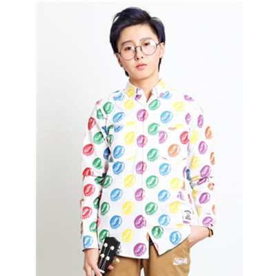 秋季单品！Into The Rainbow彩色汽水瓶盖印花衬衫