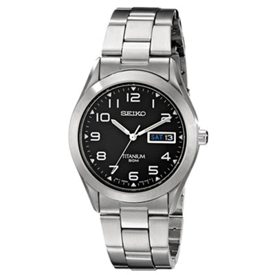 小降！Seiko SGG711 精工男士钛钢石英手表