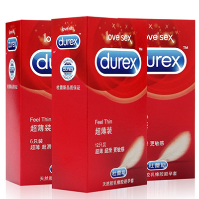 新低！Durex杜蕾斯避孕套超薄装12只+超薄装6只*2盒