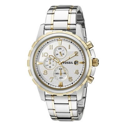 三眼计时！Fossil FS4795 Dean男士经典不锈钢手表