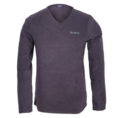 白菜价！SnowWolf雪狼男式贝宁抓绒T恤6053301