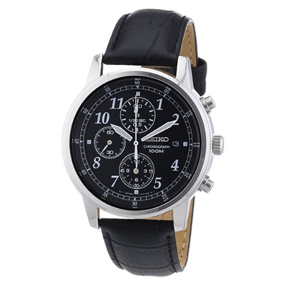 历史新低！精工 Seiko SNDC33男士经典计时石英手表