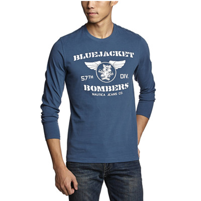 秋季单品！Nautica诺帝卡男式长袖T恤4E4906