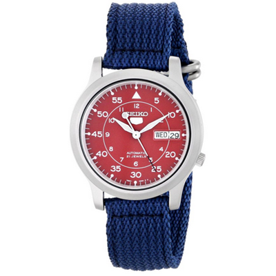 小降$6！SEIKO 精工5号盾 SNKM95 自动机械男表