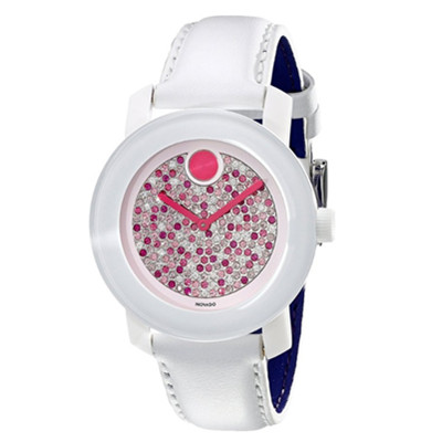 水晶镶嵌！摩凡陀Movado 3600262 瑞士石英女表