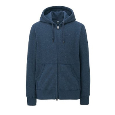 历史新低！UNIQLO优衣库男式连帽拉链运动开衫