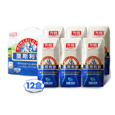 香浓醇厚！光明莫斯利安酸牛奶200ml*12盒