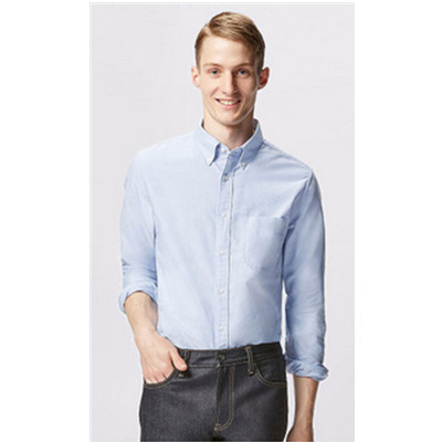 型男必备！UNIQLO优衣库男子修身牛津纺衬衫153320