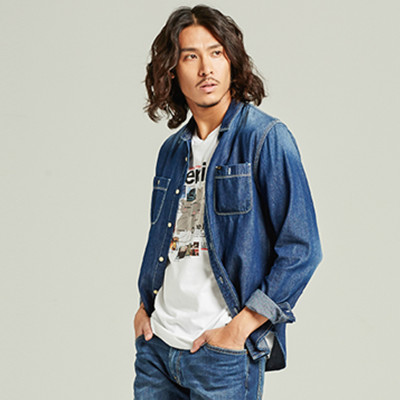 好价！Lee男士长袖牛仔衬衫L15031AU22FL