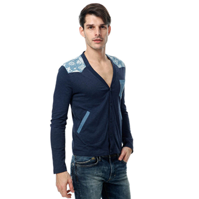 应季！Wrangler 男式 拼接针织开衫 W11818J086YF