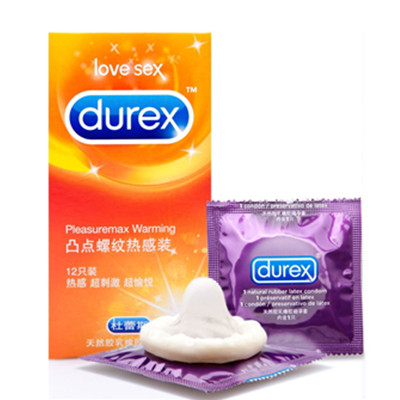 全网好价！Durex杜蕾斯避孕套凸点螺纹热感装12只*3套