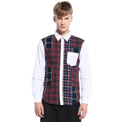 英伦风！Trendiano男式格子长袖衬衫3123013540000