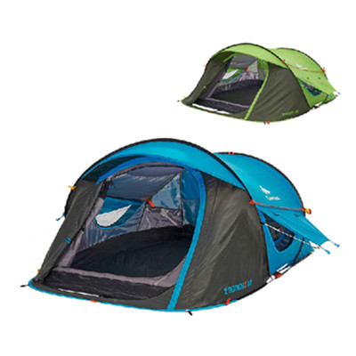 超高性价比！迪卡侬QUECHUA户外全自动快开帐篷套装