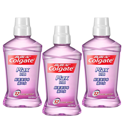 实惠！Colgate 高露洁 贝齿鲜果薄荷漱口水500ml*3