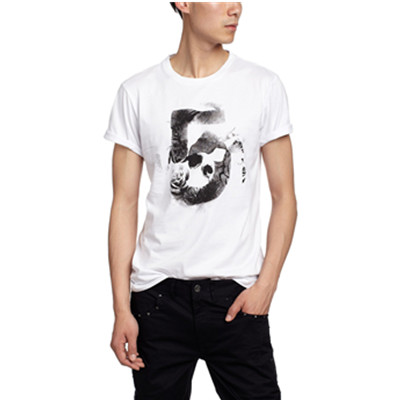 近期好价！5CM男式针织休闲T恤5CXTEBM2070