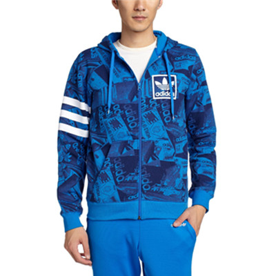 新低！三叶草Highlight Pack HIP HOP男式拉链帽衫S06972