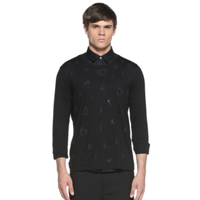 帅气稳重！Trendiano男式圆领七分袖T恤3133022280090