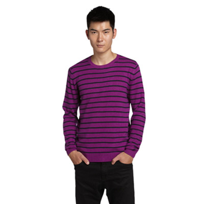 经典款！edc男士时尚百搭条纹长袖针织套头衫LD5313F