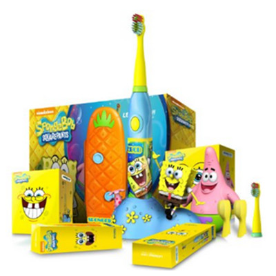 儿童套装！Lebond力博得 海绵宝宝系列电动牙刷套装