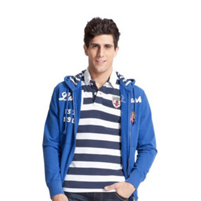 舒适纯棉！七匹狼 休闲拉链卫衣外套