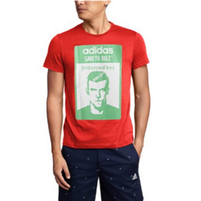 贝尔印花！阿迪达斯男式球员针织短袖T桖S27840