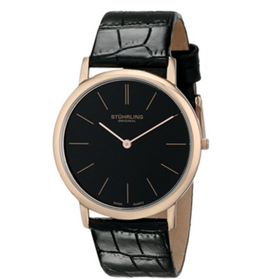 再降好表！斯图灵 601.3345K1 男士超薄瑞士石英腕表