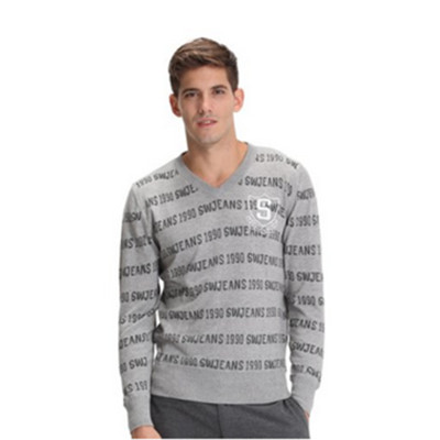 全网好价！SWJEANS七匹狼男式V领针织套头衫171210801002