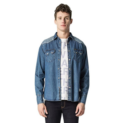 牛仔风！Lee男士牛仔长袖衬衫L14057H55T46