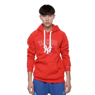 特价！美职棒 纽约洋基队 前插袋拉绒带帽外套 A4154