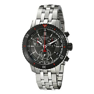 运动时尚！天梭Tissot T067.417.21.051.00三眼男表