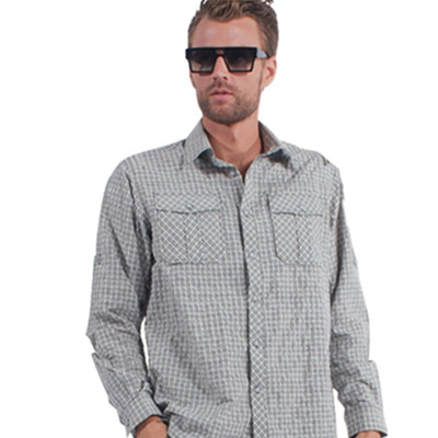 淘实惠！LAYNOS雷诺斯男式运动速干长袖衬衫121B002A