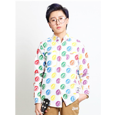 秋季单品！Into The Rainbow彩色汽水瓶盖印花衬衫