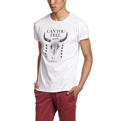 动物印花！i.t 5CM男式短袖针织休闲上衣5CXTEBM2066A