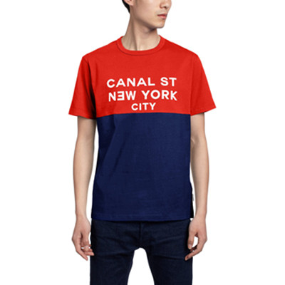 时尚拼接！i.t chocoolate男式针织T恤B1XTECC1066