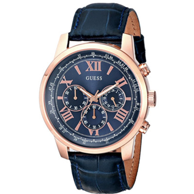 玫瑰金！GUESS盖尔斯U0380G5 男士经典手表