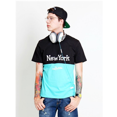 夏季新款！Preppy Elite NYC拼色T恤