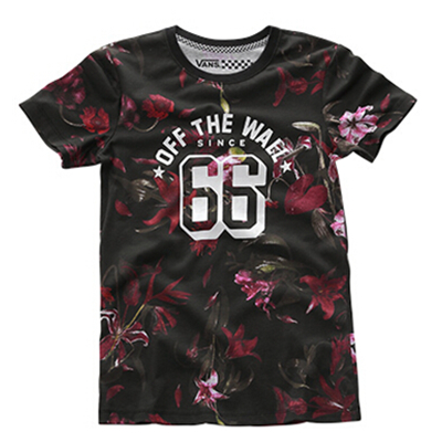 降价！VANS秋季死亡花女款短袖T恤|VN-026KH8D