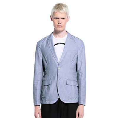 英伦风！Trendiano 纯棉格子长袖西装外套 3121044200030