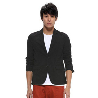 休闲拼接！Trendiano骷髅头长袖薄西装外套 3121040250090