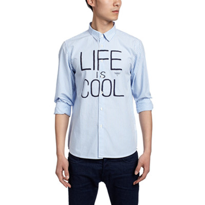 休闲易搭！chocoolate男式长袖衬衫B1XSTCC8302