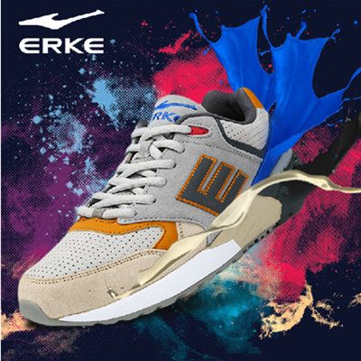 复古款式！ERKE鸿星尔克休闲慢跑鞋