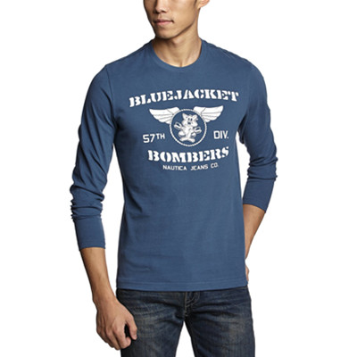 秋季单品！Nautica诺帝卡男式长袖T恤4E4906