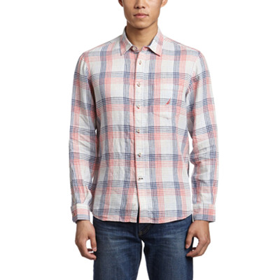 百搭减龄款！诺帝卡男式The Med Fashion长袖衬衫W41229L