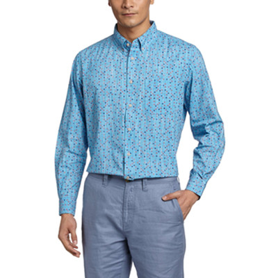 时尚大牌！诺帝卡男式The Med NJC长袖休闲衬衫4W1908L