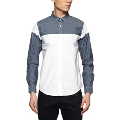 潮流拼接！izzue男式梭织休闲上衣IZXSTFN8860