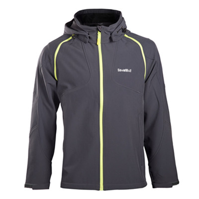 防风保暖！SnowWolf雪狼男式可拆卸带帽防风茄克6123303