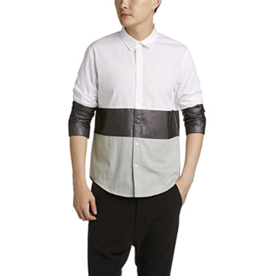 时尚拼接！5CM男式衬衫5CXSTBM1146