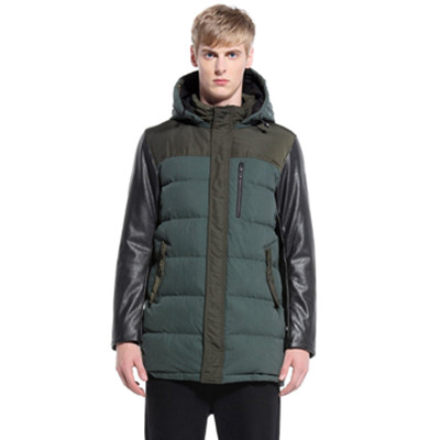 冬季必备！Trendiano男式中长款连帽长袖羽绒外套3124331730501