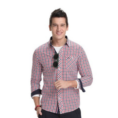 秒杀好价！七匹狼 男式 长袖无扣翻领休闲衬衫 171410502002