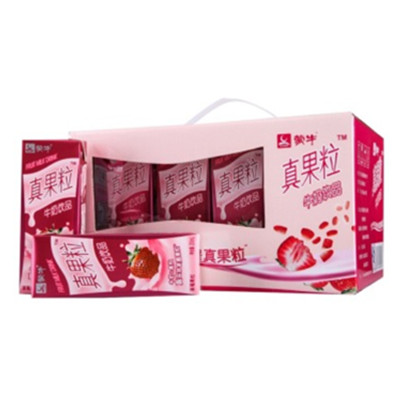 白菜价！蒙牛 真果粒牛奶(草莓)250ml*12 整箱装